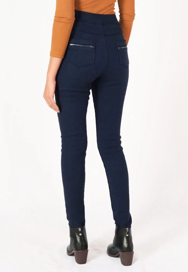กางเกงบุกันหนาวฮีทเทค No.9279- Thick Thermal Heatech Pencil Pants Skinny Jeans