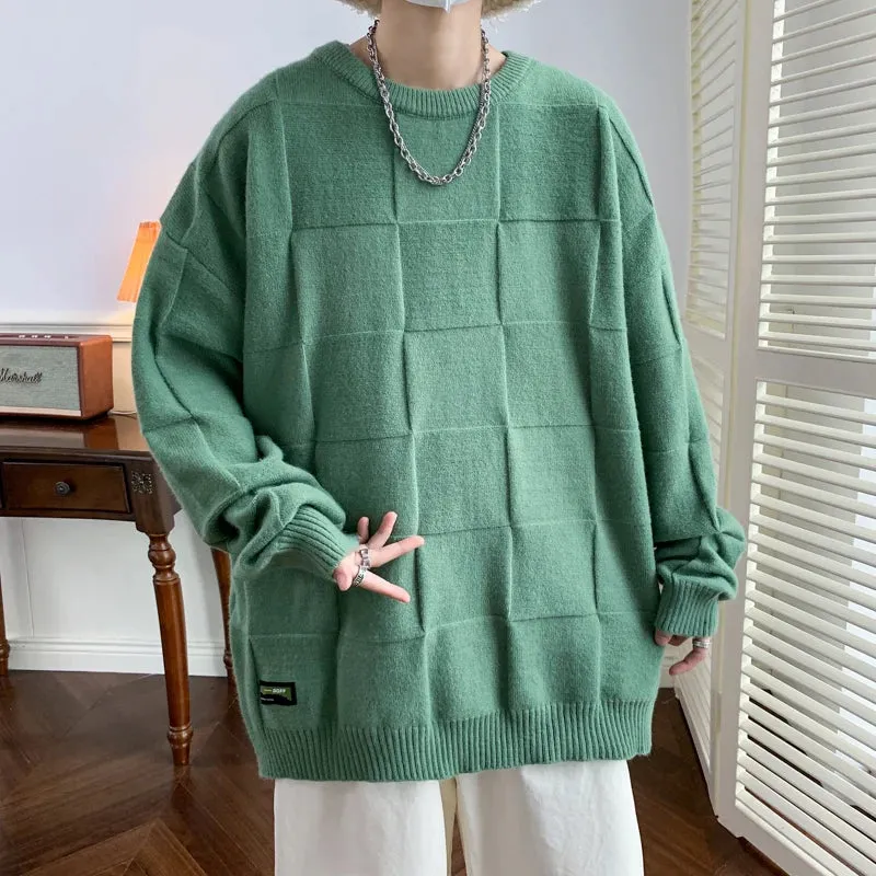 Aidase Fashion Mens Sweaters Woolen Streetwear Knitted Pullovers Size M-8XL