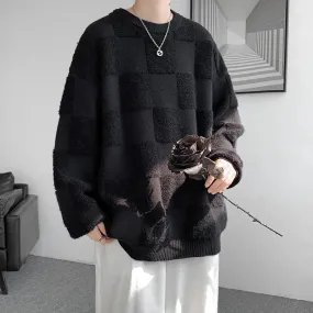 Aidase Fashion Mens Sweaters Woolen Streetwear Knitted Pullovers Size M-8XL