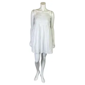 American Eagle | Womens White Baby Doll Tie Back Mini Dress | Size: S