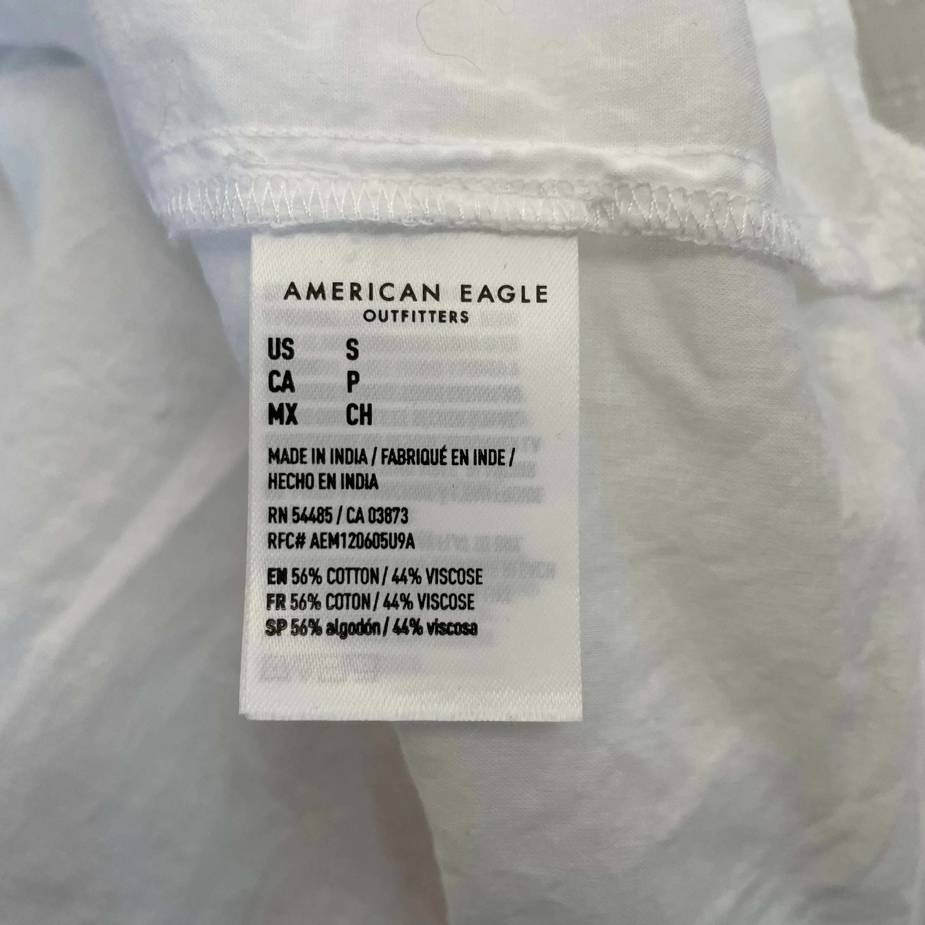 American Eagle | Womens White Baby Doll Tie Back Mini Dress | Size: S