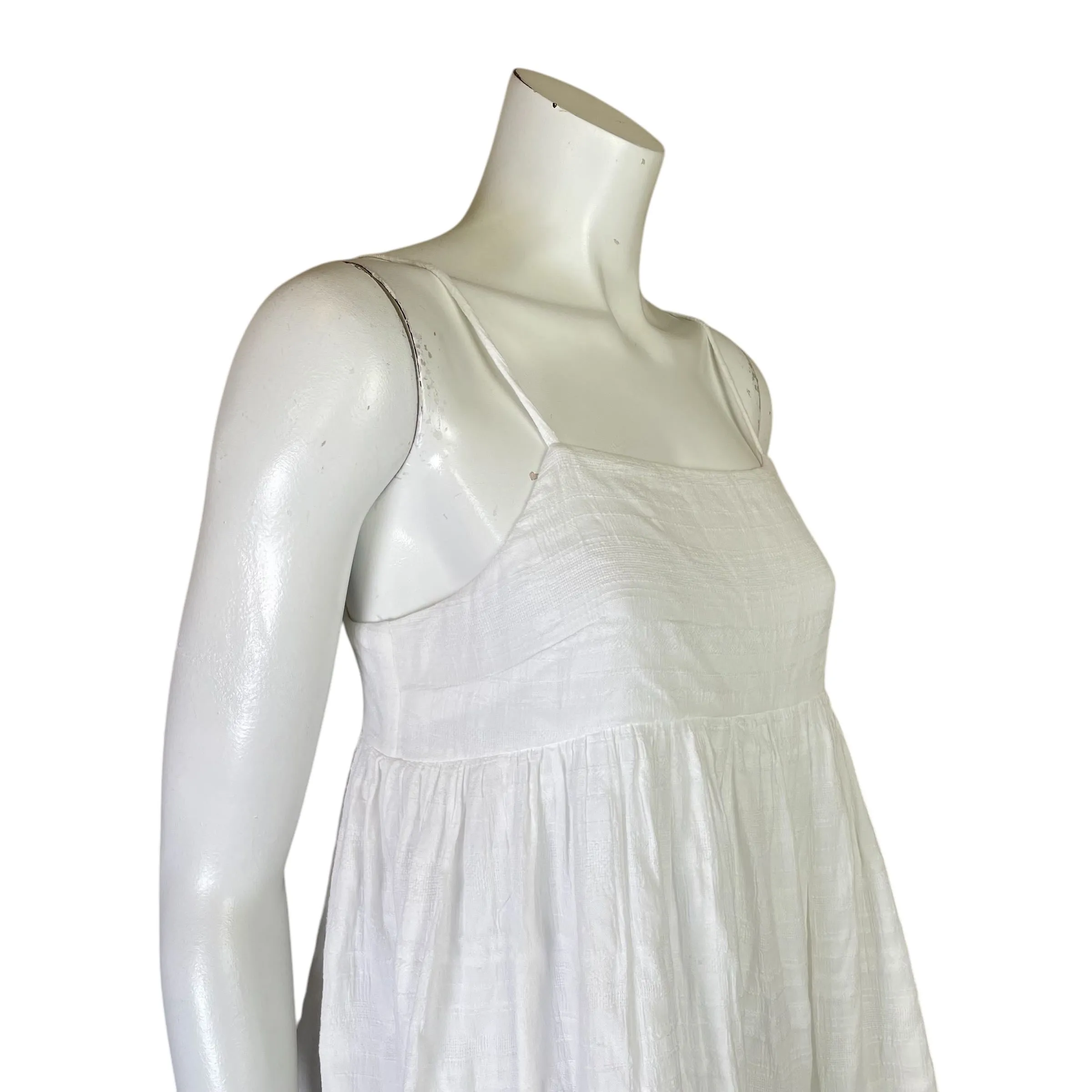 American Eagle | Womens White Baby Doll Tie Back Mini Dress | Size: S