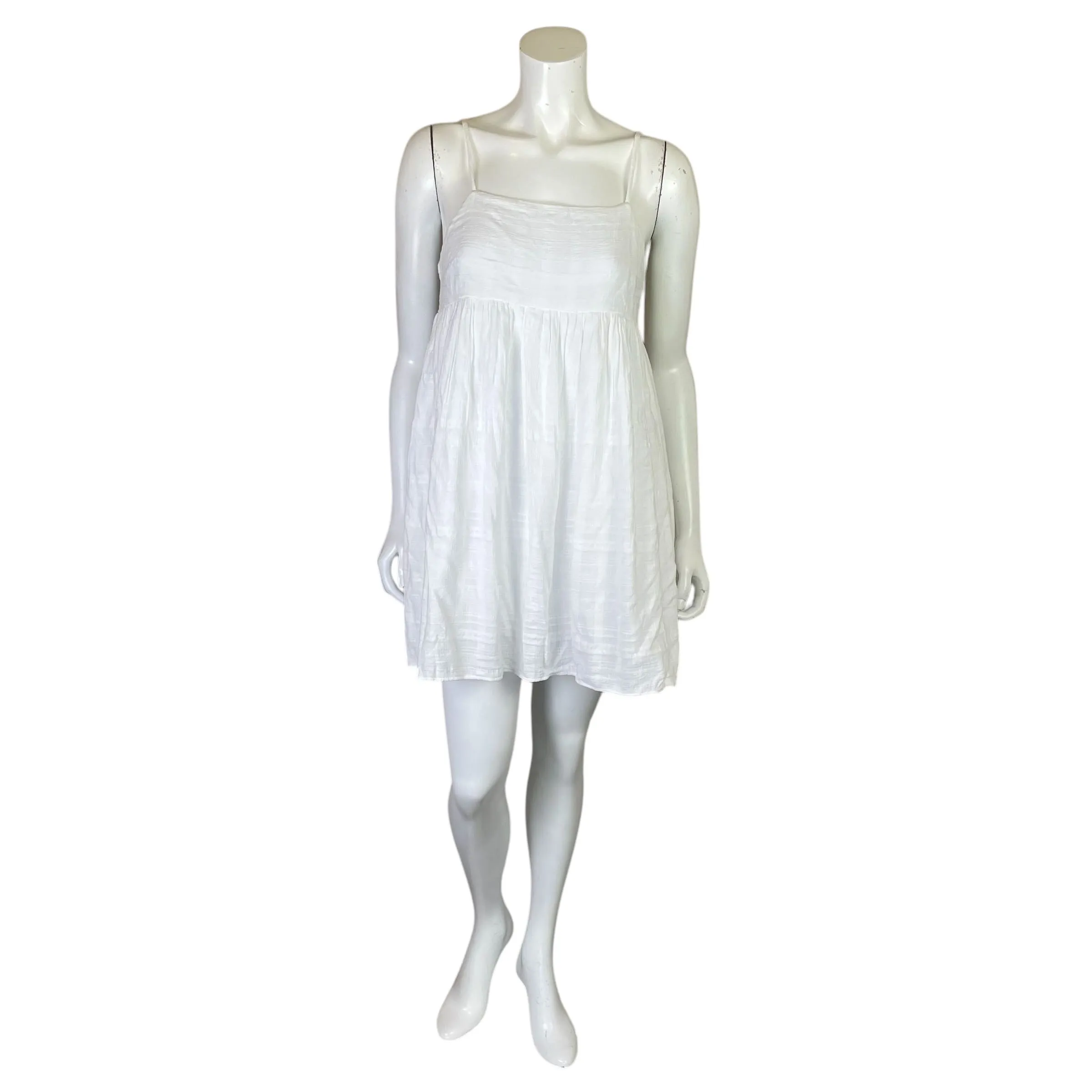 American Eagle | Womens White Baby Doll Tie Back Mini Dress | Size: S