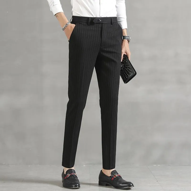 Angelo Ricci™ Casual Striped Men Elegant Pants