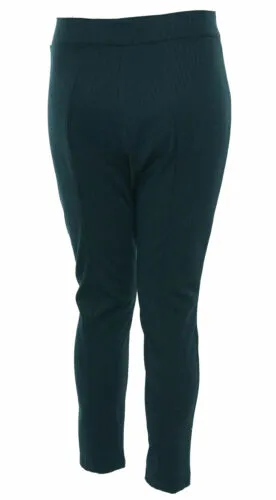 Anne Klein Women's Herringbone Knit Skinny Pants Navy Blue