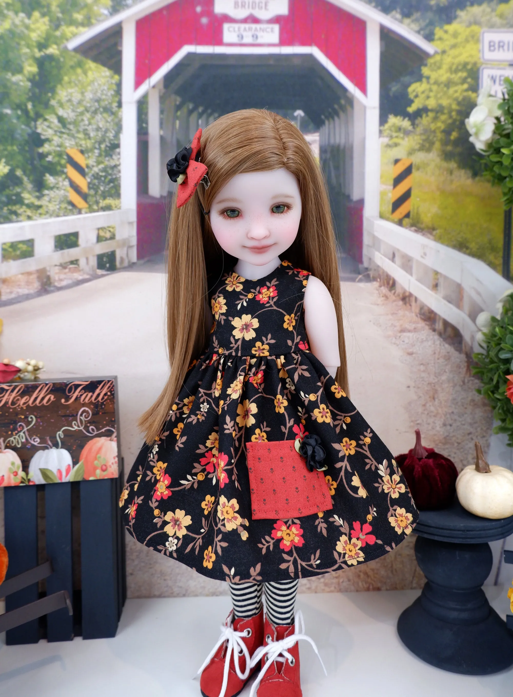 Autumn Evening - dress with sweater & boots for Ruby Red Fashion Friends doll