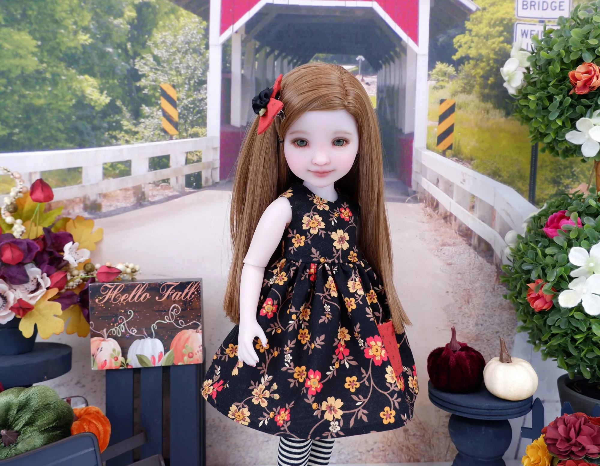 Autumn Evening - dress with sweater & boots for Ruby Red Fashion Friends doll