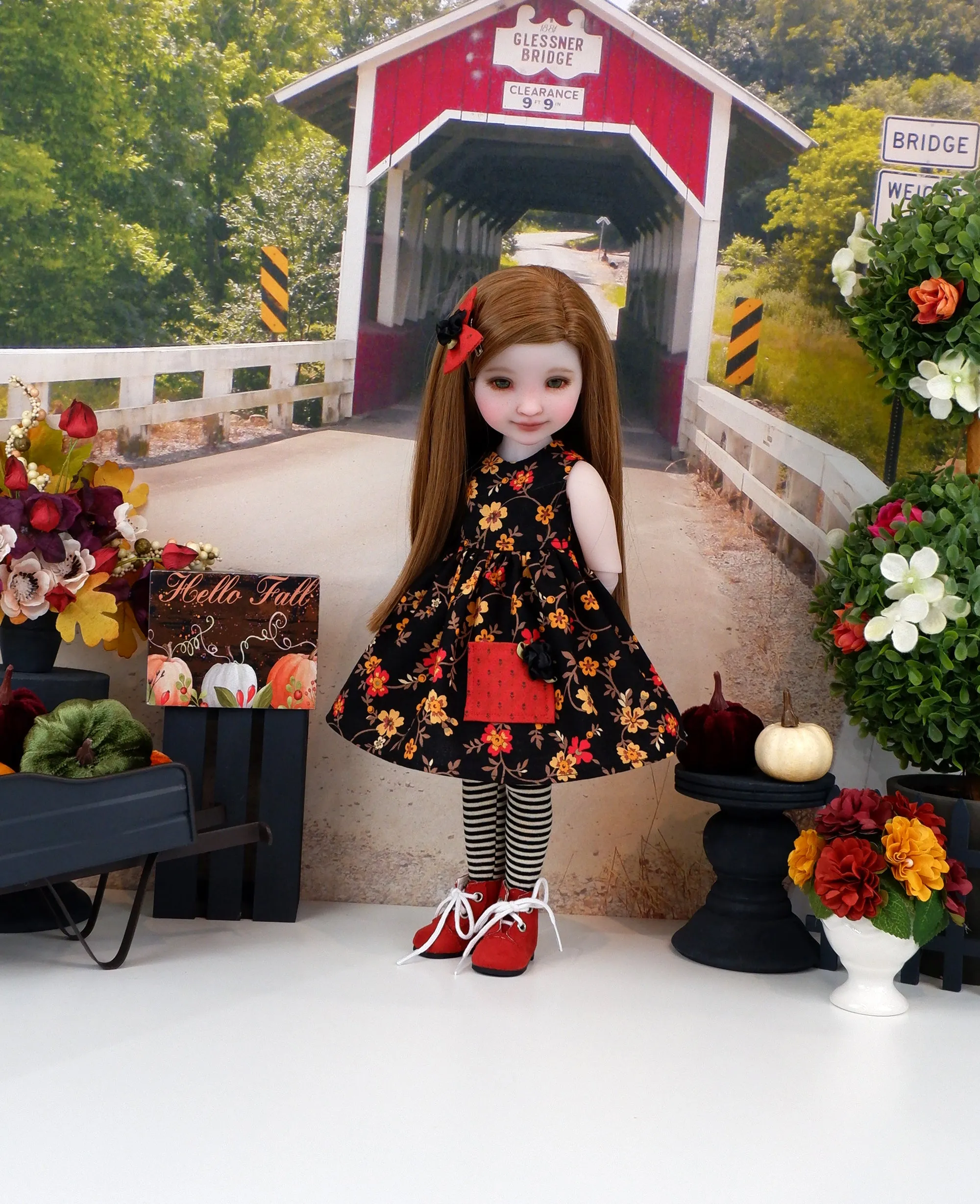 Autumn Evening - dress with sweater & boots for Ruby Red Fashion Friends doll