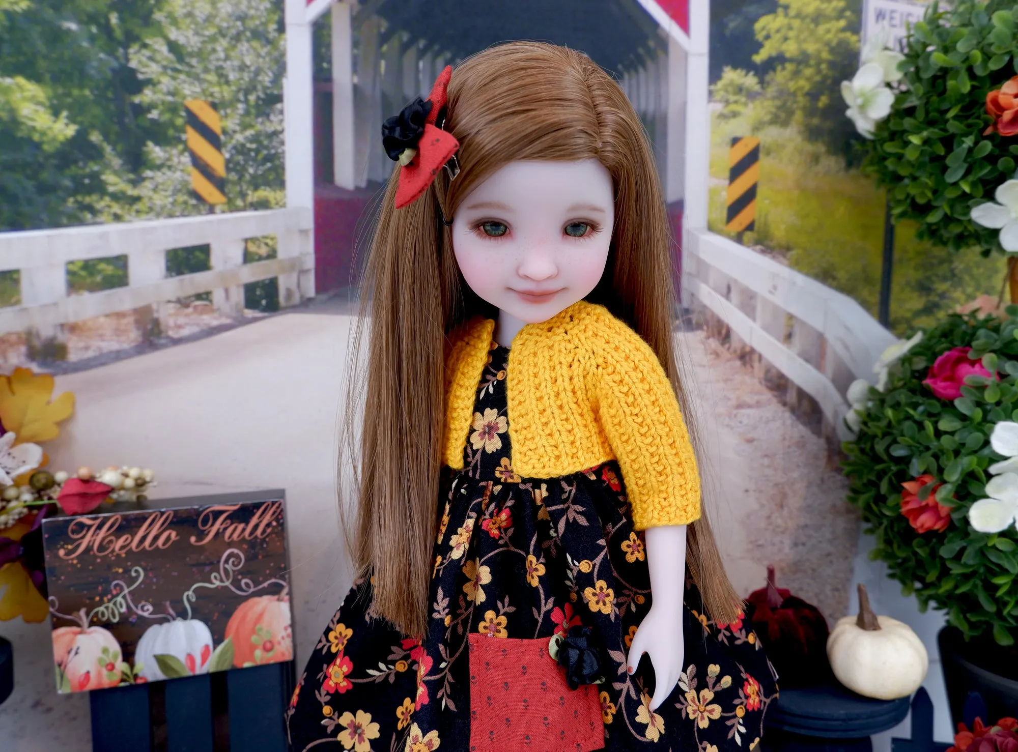 Autumn Evening - dress with sweater & boots for Ruby Red Fashion Friends doll