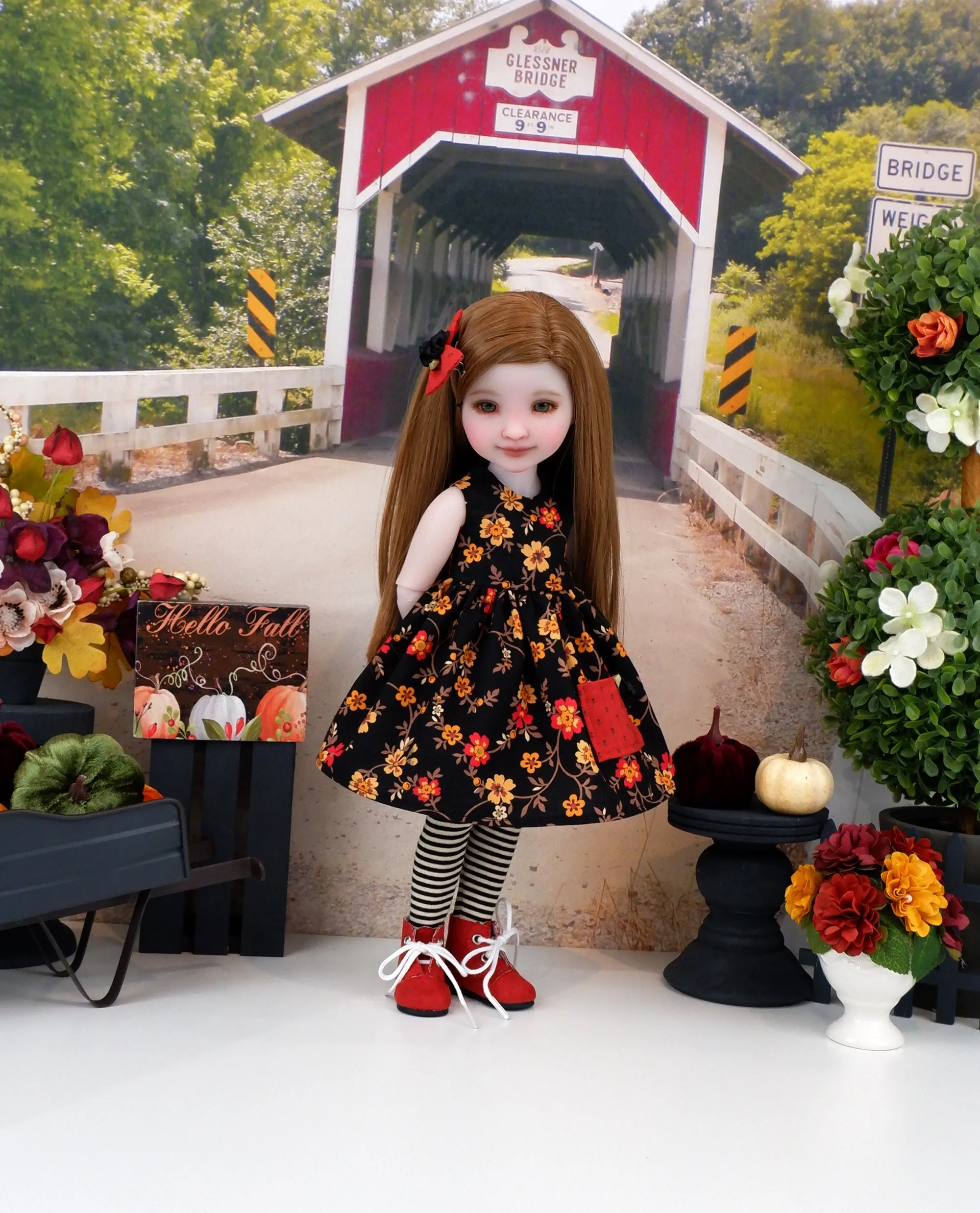 Autumn Evening - dress with sweater & boots for Ruby Red Fashion Friends doll