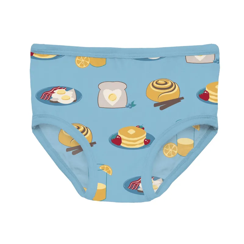 Bamboo Underwear - Seaside Blue Breakfast in Bed