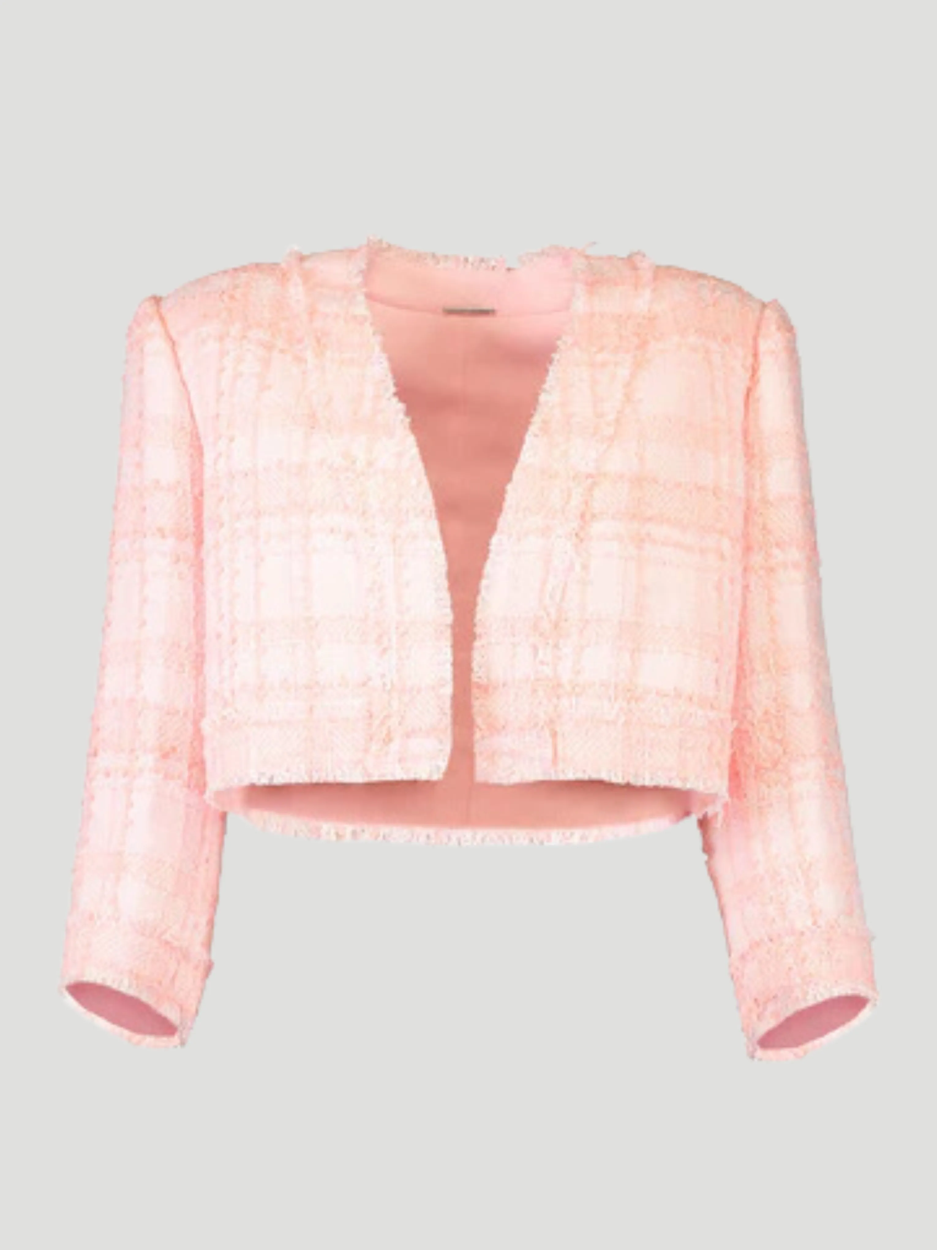 Benning Crop Tweed Jacket in Pink