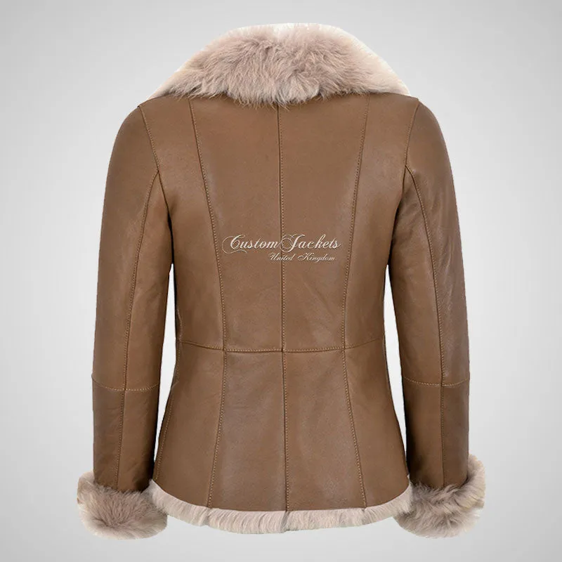 BILBAO Ladies Toscana Sheepskin Jacket Tan