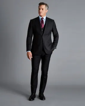 BLACK ADJUSTABLE FIT NATURAL STRETCH TWILL WAISTCOAT