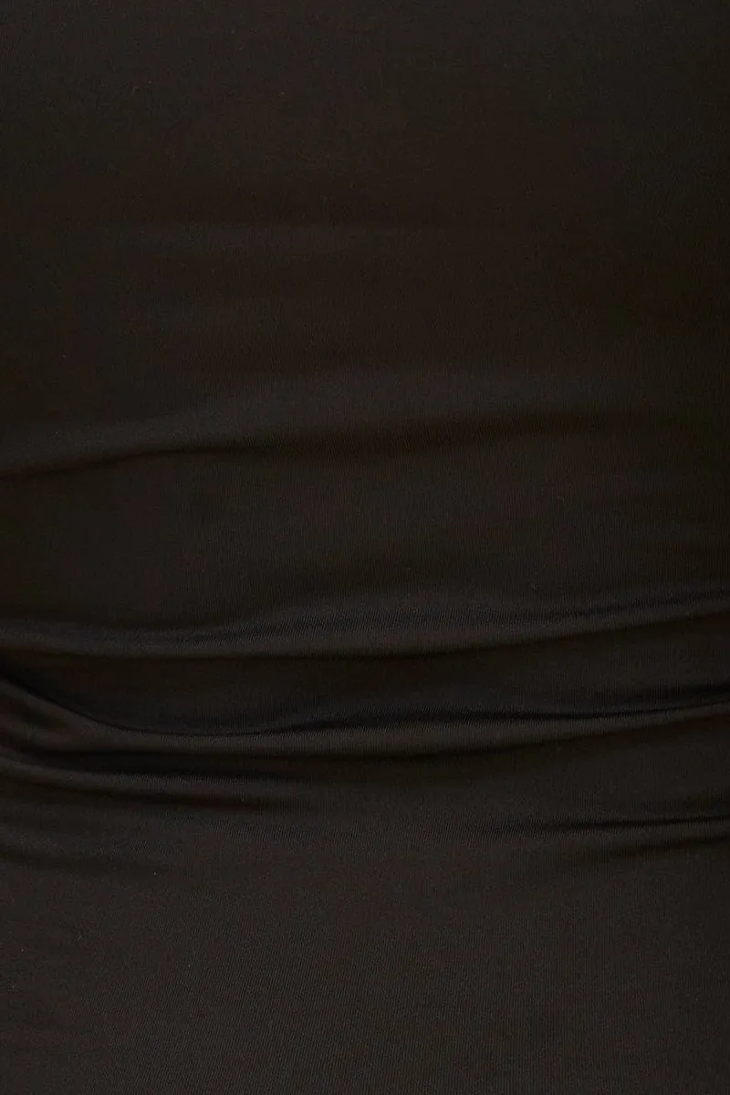 Black Tank Top Smooth Cropped Full Length