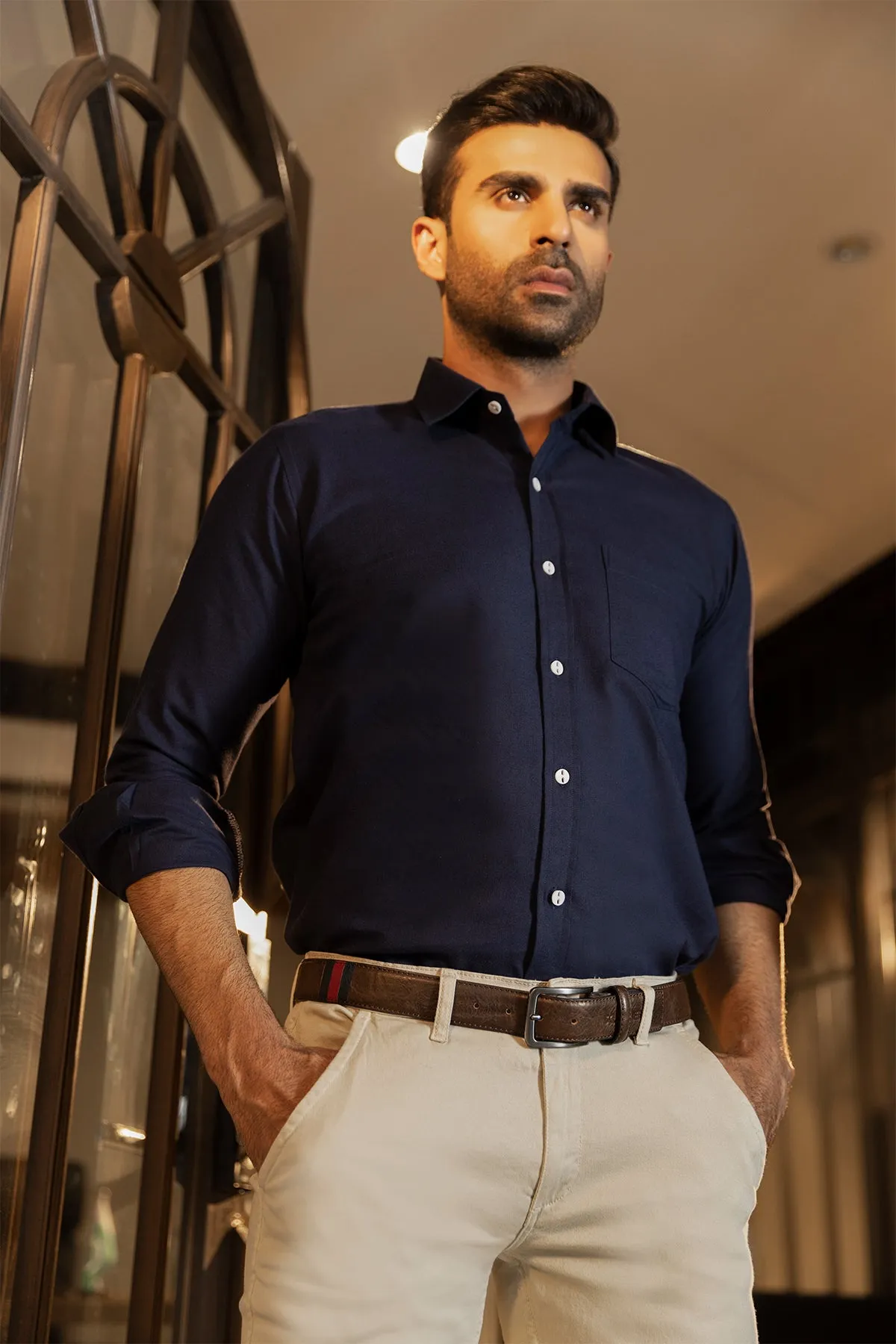 Blue Button down Shirt - P22 - MS0027R