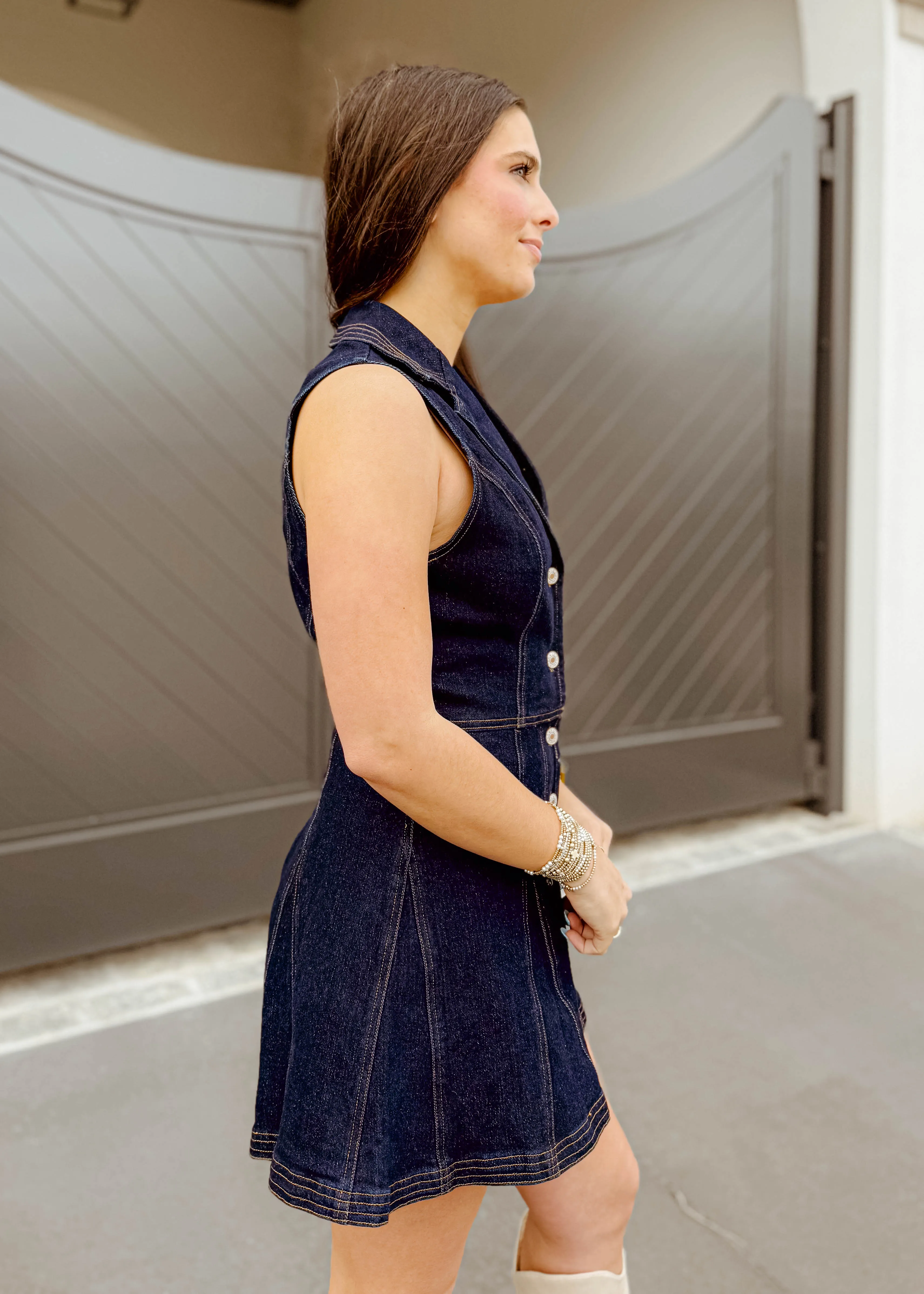 Briella Denim Romper