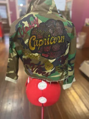 CAPRICORN Fist  CAMOUFLAGE BLING Patchwork JACKET