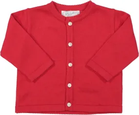 Classic Knit Cardigan - Red