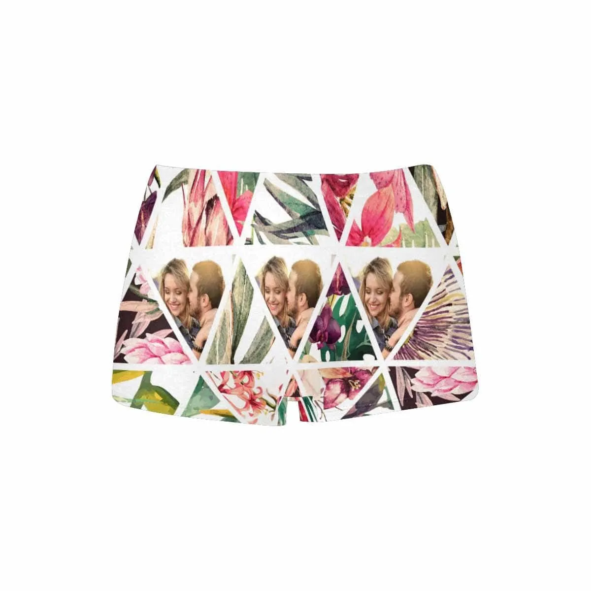 Custom Photo Underwear Personalized Triangle Women's Boyshort Panties Gift For Her