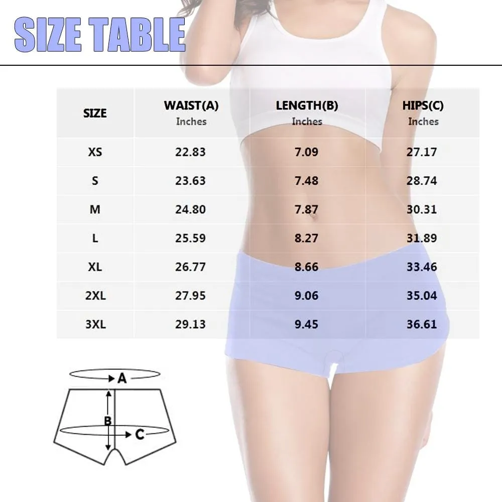 Custom Photo Underwear Personalized Triangle Women's Boyshort Panties Gift For Her