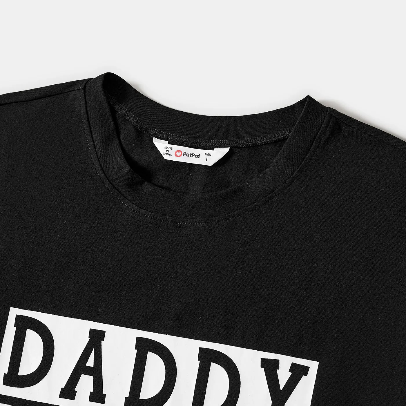 Daddy and Me Letter Print Short-sleeve Cotton Tee