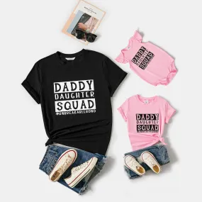 Daddy and Me Letter Print Short-sleeve Cotton Tee