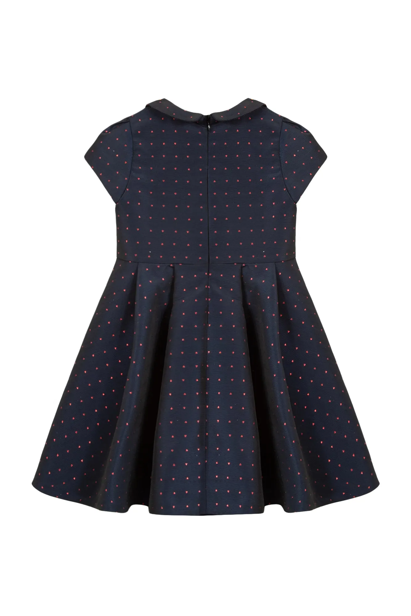Dress - Navy with heart embroidery