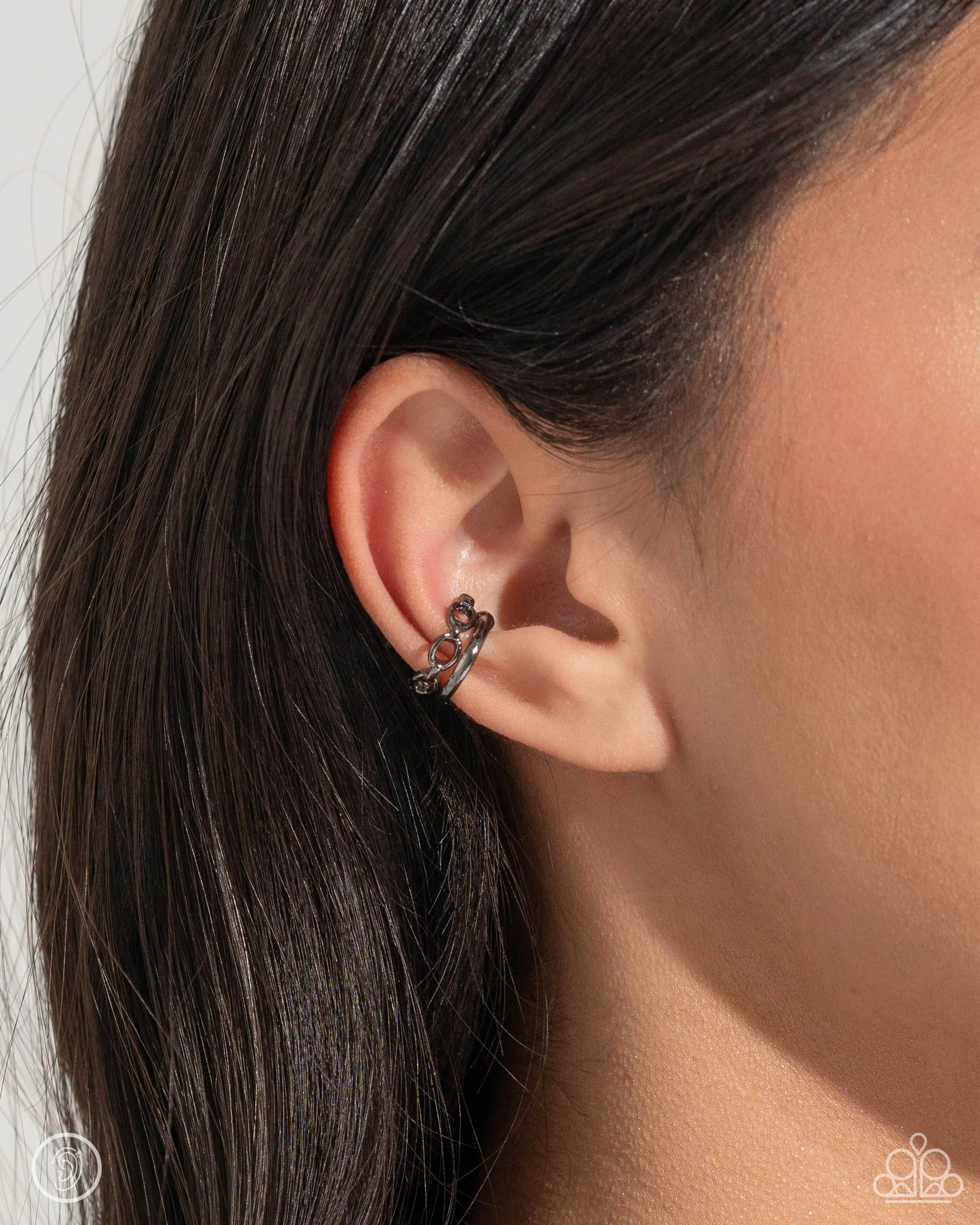 Earrings Barbell Beauty - Black Earcuffs E3019