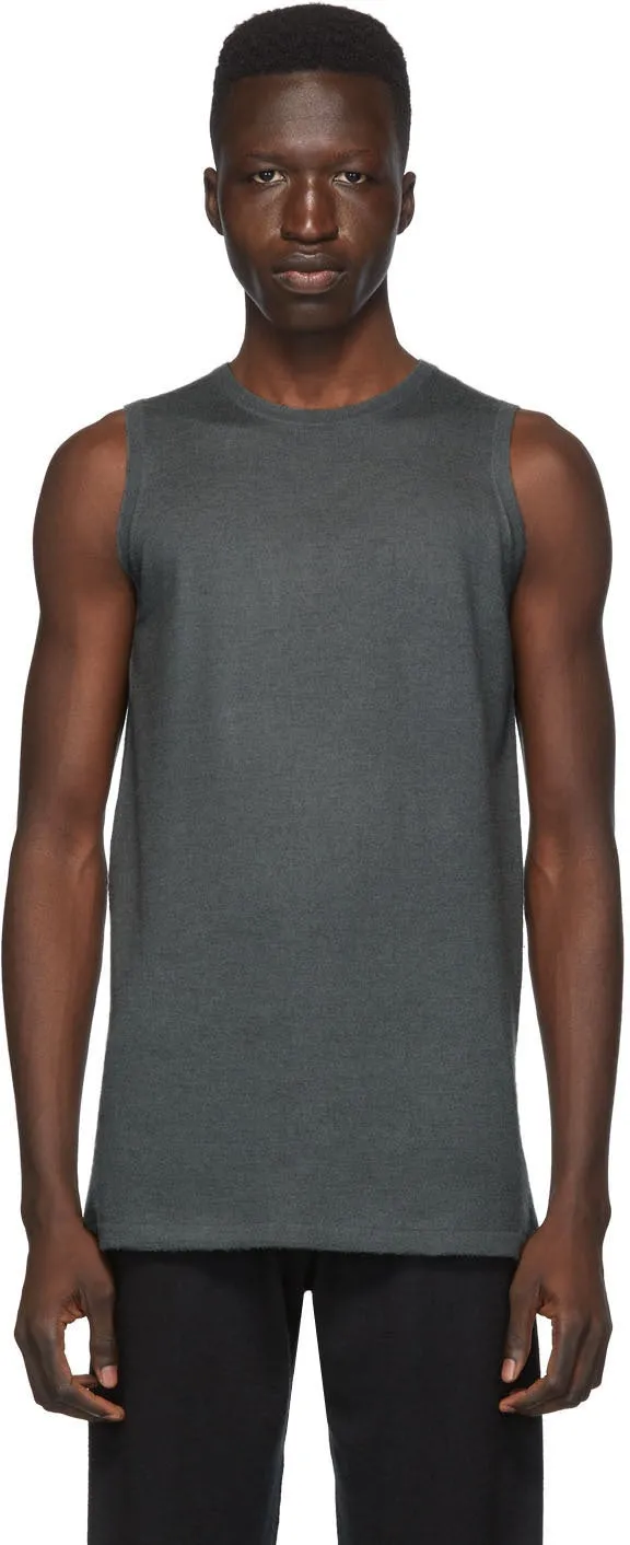 Frenckenberger SSENSE Exclusive Grey Cashmere Tank Top