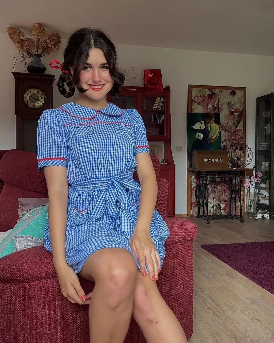 Gingham Babydoll Coquette Dress