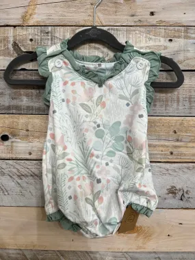 Green Floral Bubble Romper