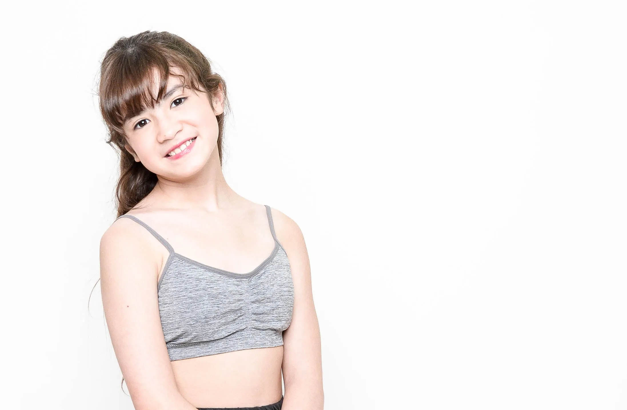 Grey Melange Baby Bra