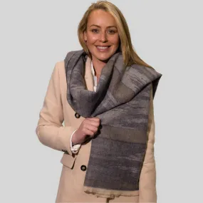 Grey Muted Stripes Scarf