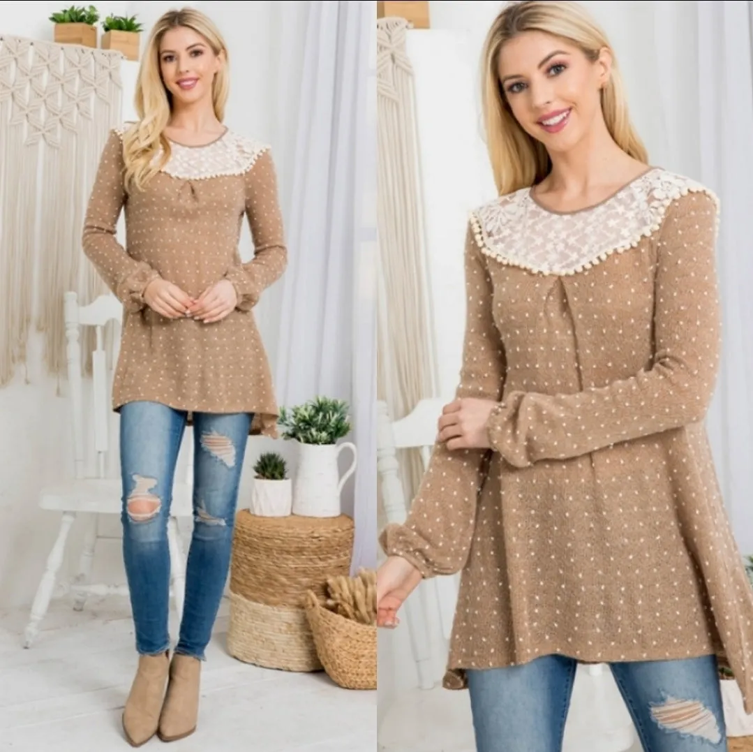 Handmade Lace Yoke Tunic