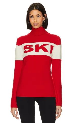 JUMPER 1234 Ski Roll Collar Sweater in Red