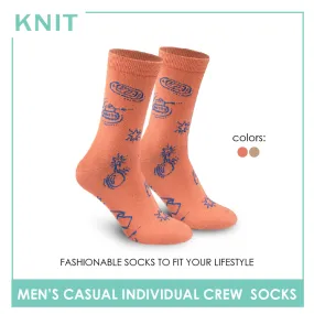 Knit Men's Retro Games Cotton Light Performance Crew Socks 1 Pair KMC2303
