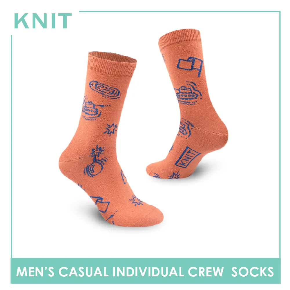 Knit Men's Retro Games Cotton Light Performance Crew Socks 1 Pair KMC2303