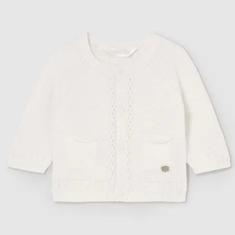 Knit Round Neck Cardigan
