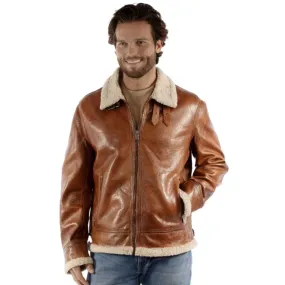 Leather Bomber Jacket - Cognac - Scully - JSY39