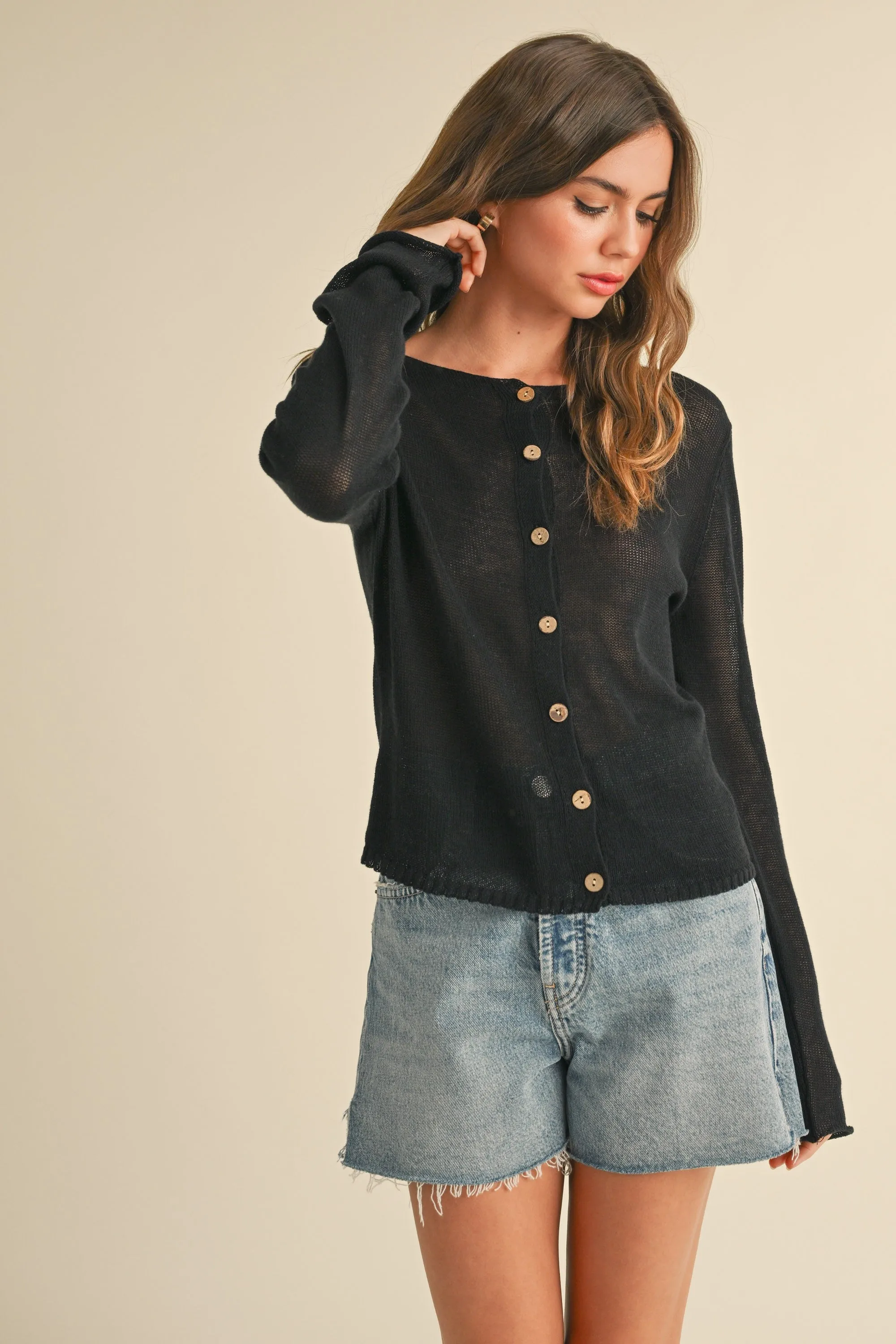 Light Weight Buttondown Cardigan