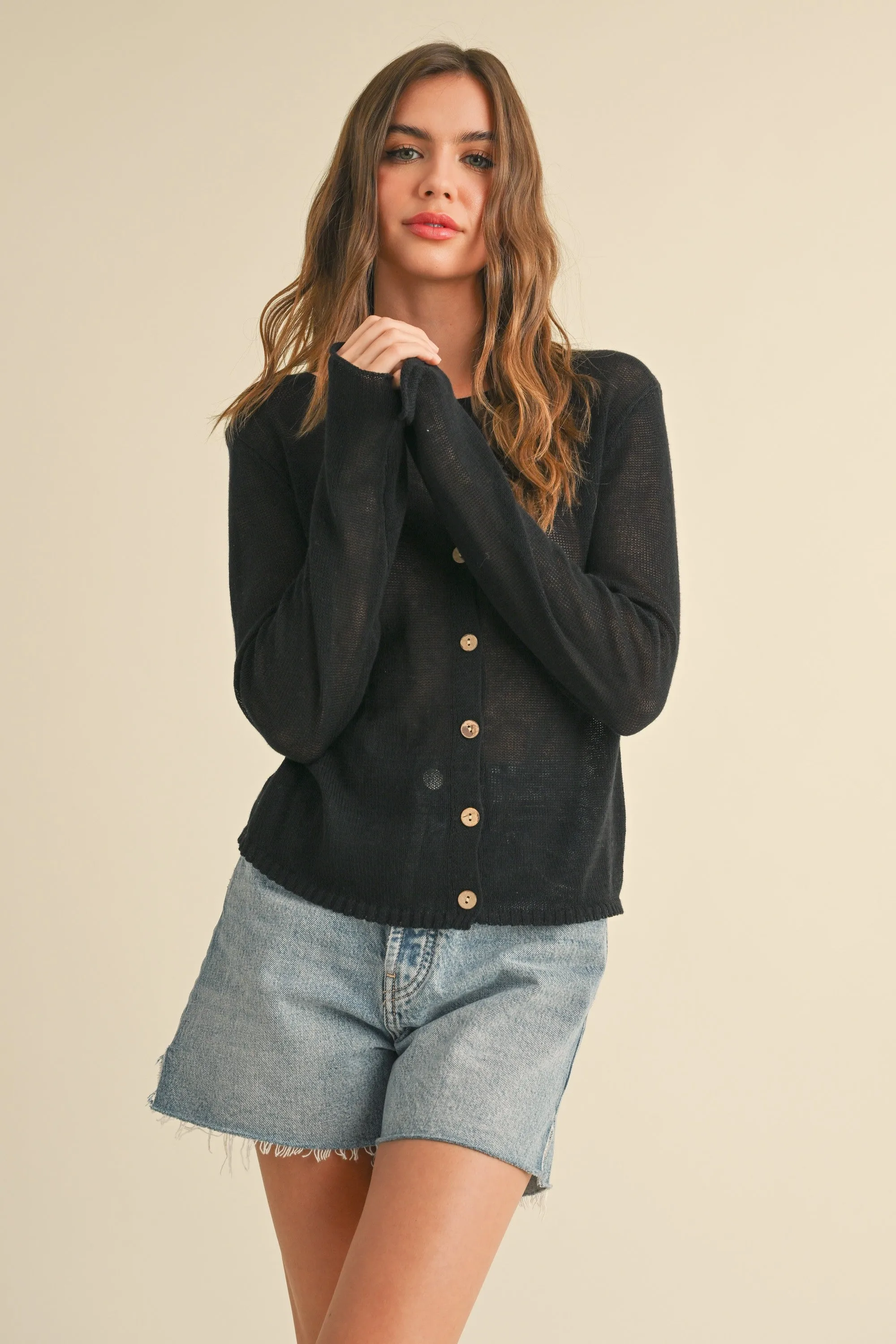 Light Weight Buttondown Cardigan