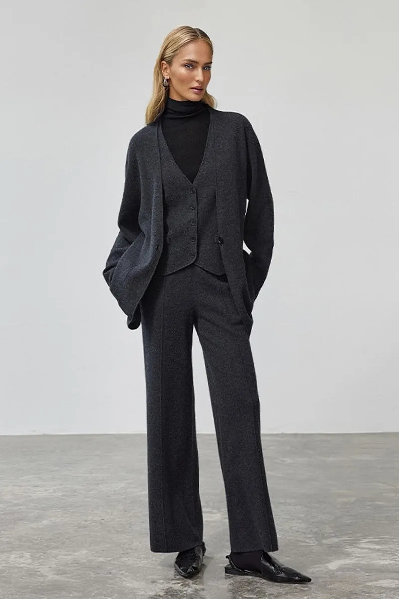 Lightweight Boiled Wool Coatigan Sweater with One Button