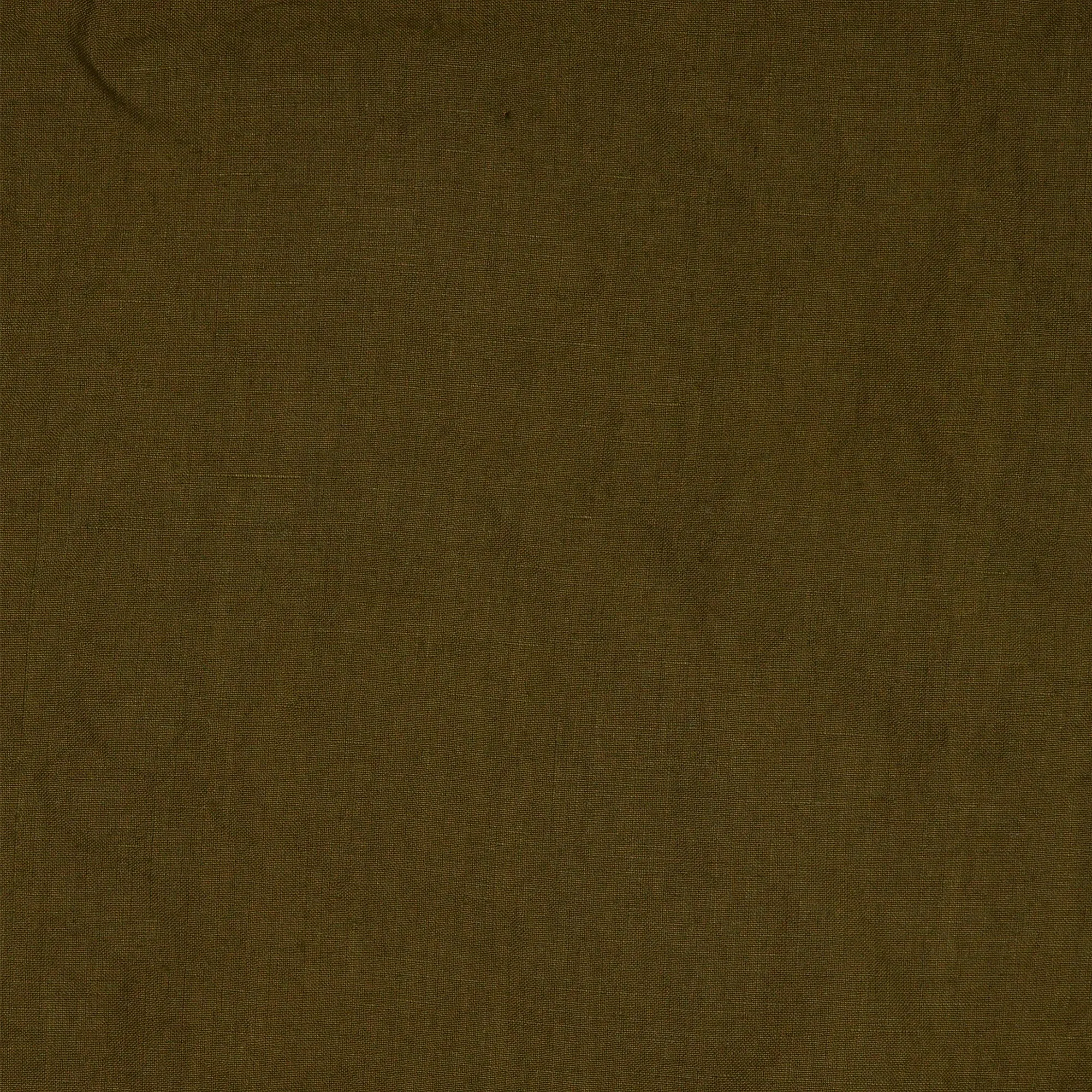 Linen nightdress with spaghetti straps “Maida” (Green Olive)