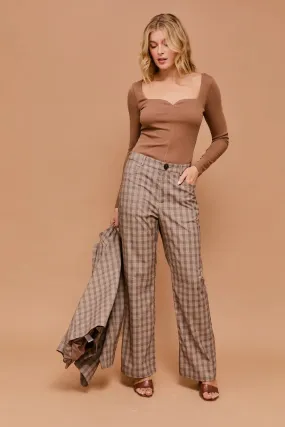LONG SLEEVE SWEETHEART RIB TOP