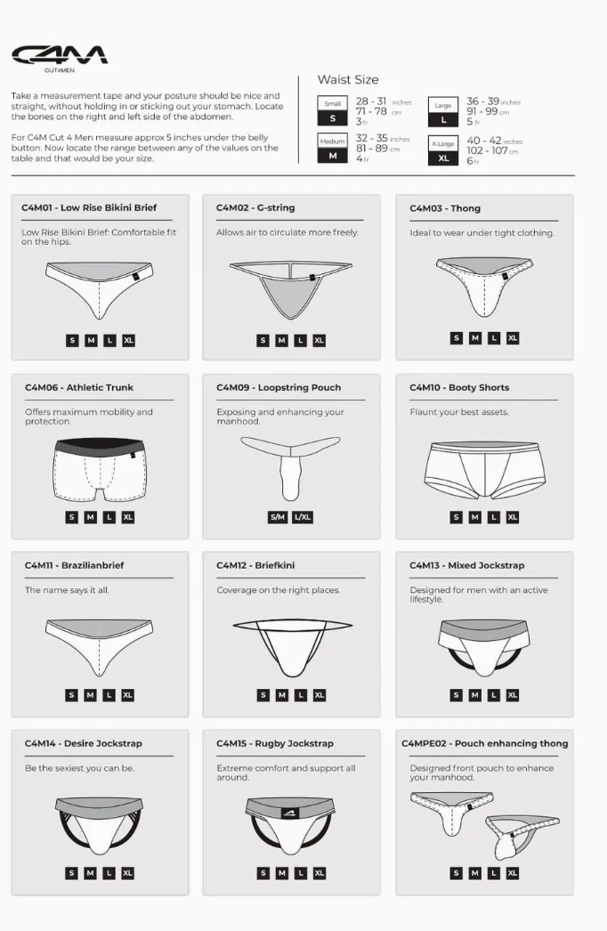 Low Brief Bikini Men Underwear - Rainbow