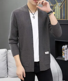 Mens Cardigan with Snap Closure