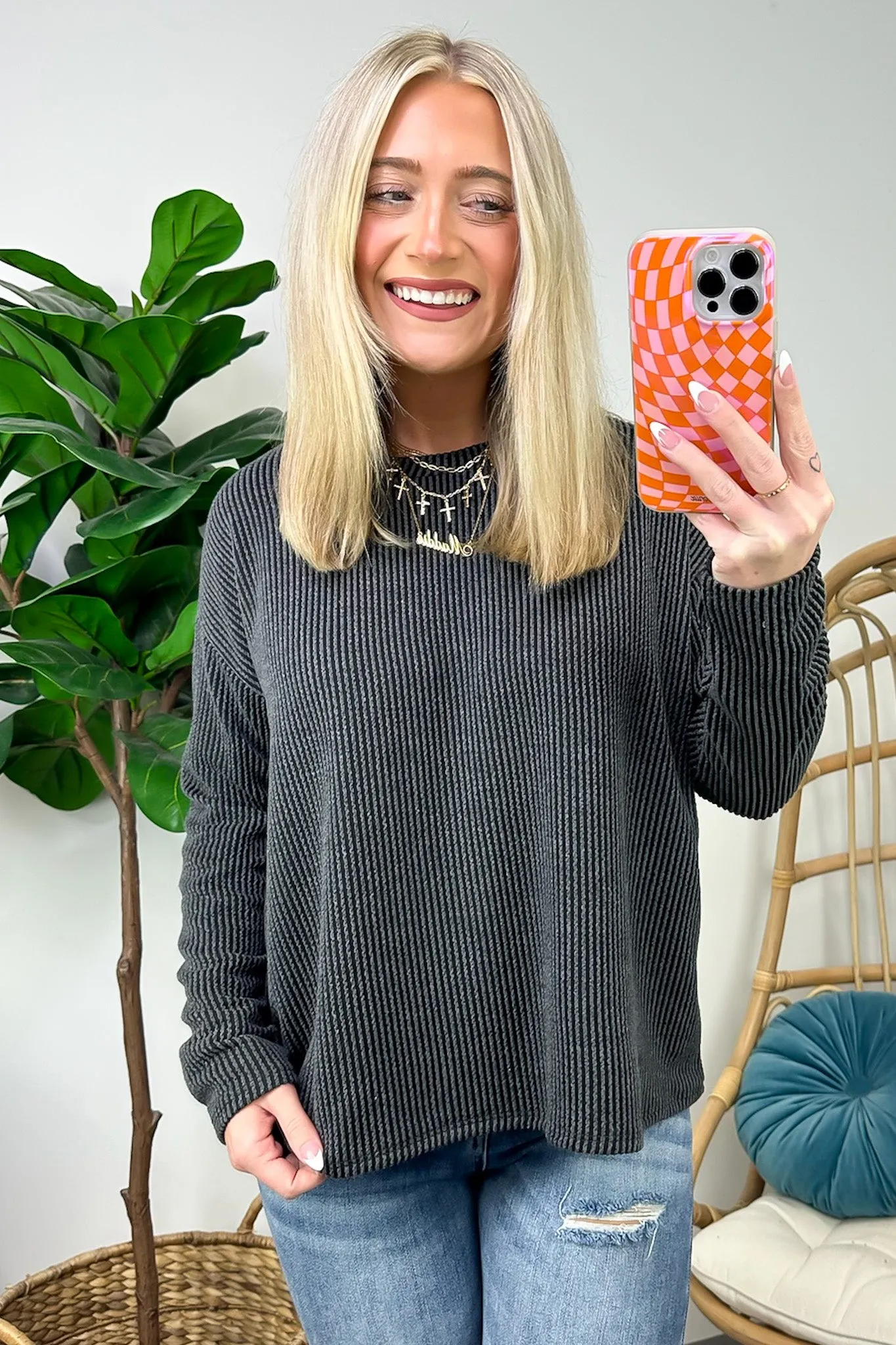 Moa Ribbed Knit Relaxed Top - FINAL SALE