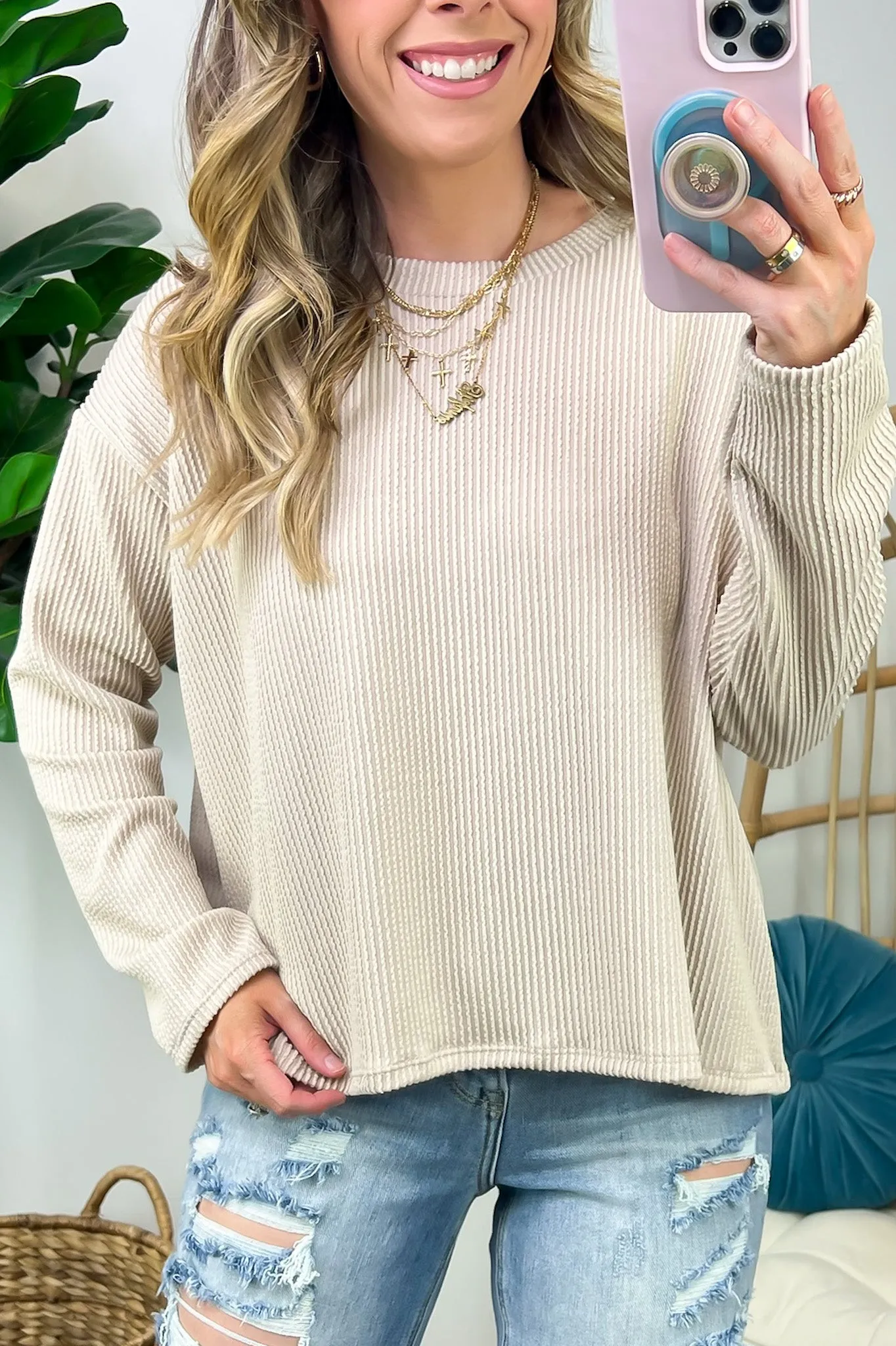 Moa Ribbed Knit Relaxed Top - FINAL SALE