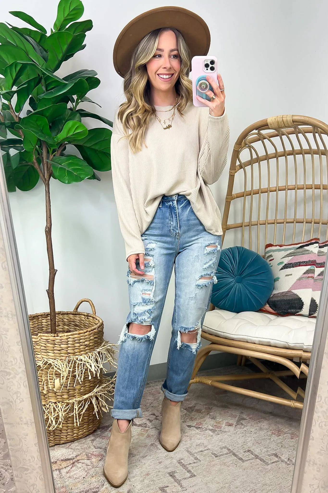 Moa Ribbed Knit Relaxed Top - FINAL SALE